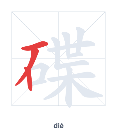 Pratica dell'ordine dei tratti per 碟 - dié