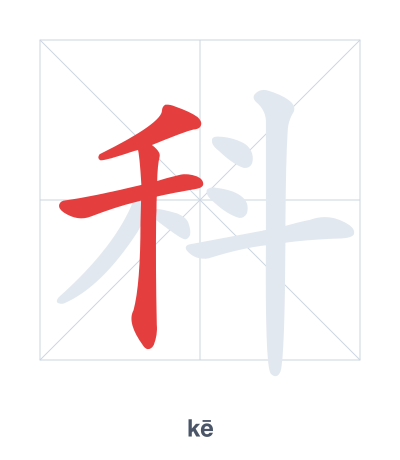 科(kē) 획순 연습