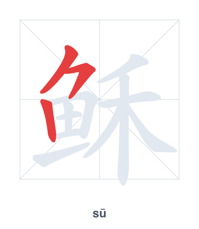 Pratica dell'ordine dei tratti per 稣 - sū
