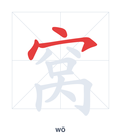窝 (wō) vuruş sırası pratiği