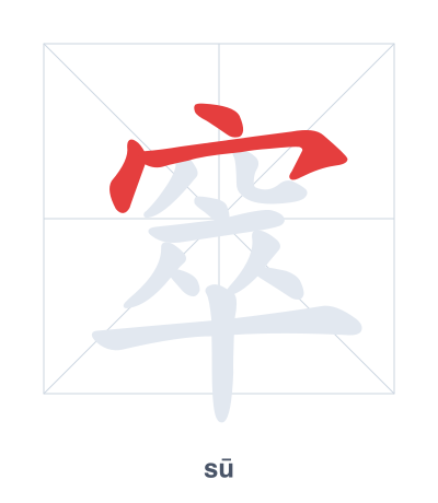 Pratica dell'ordine dei tratti per 窣 - sū