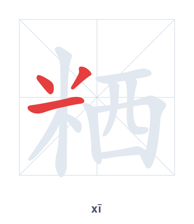 Pratica dell'ordine dei tratti per 粞 - xī