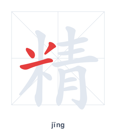 Pratica dell'ordine dei tratti per 精 - jīng