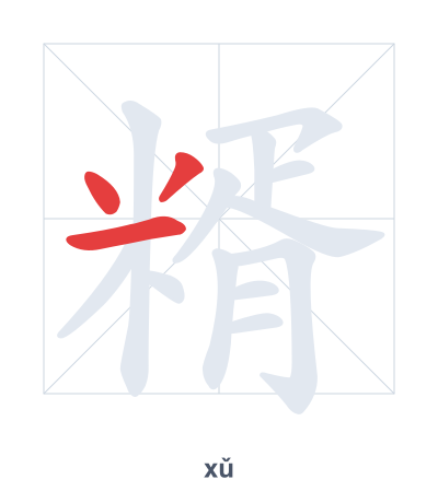 Luyện tập thứ tự nét cho 糈 - xǔ