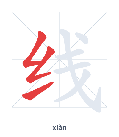 Pratica dell'ordine dei tratti per 线 - xiàn