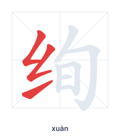 Pratica dell'ordine dei tratti per 绚 - xuàn