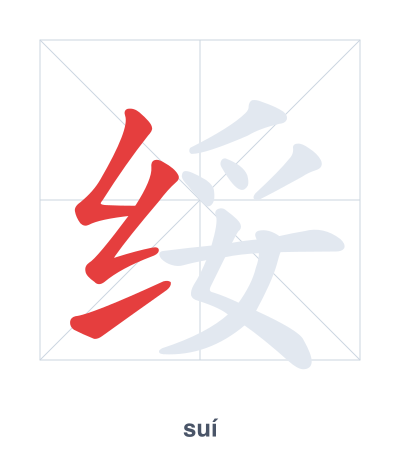 Pratica dell'ordine dei tratti per 绥 - suí
