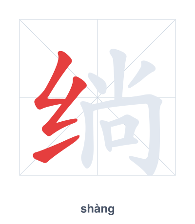 Pratica dell'ordine dei tratti per 绱 - shàng