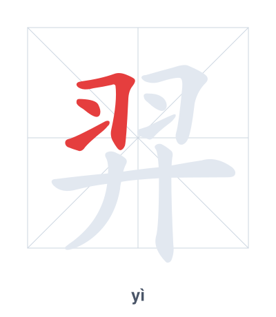Pratica dell'ordine dei tratti per 羿 - yì