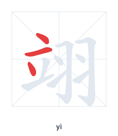 翊(yì) 획순 연습