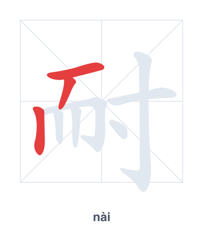 耐 (nài) vuruş sırası pratiği