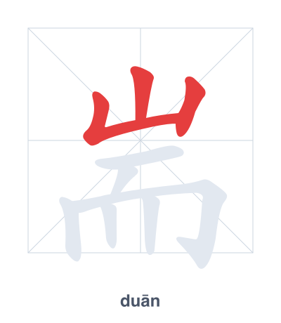 Pratica dell'ordine dei tratti per 耑 - duān