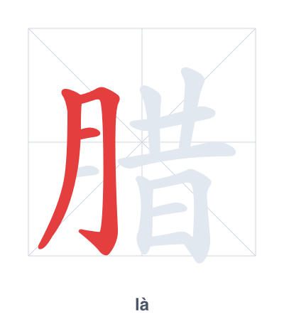 腊(là) 획순 연습