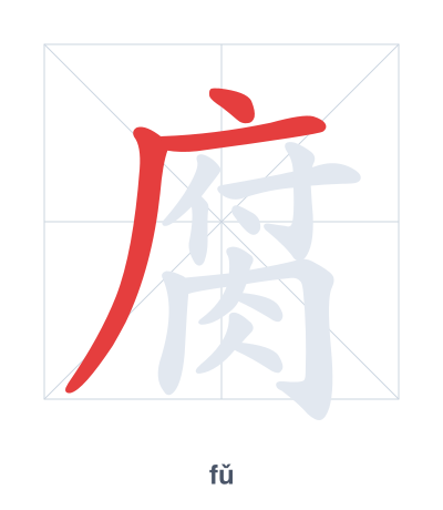 腐(fǔ) 획순 연습