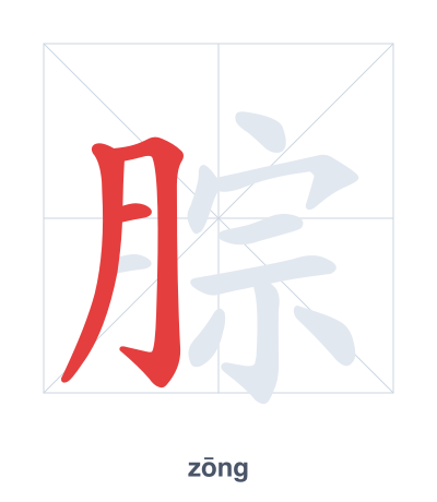 Практика порядка черт для 腙 - zōng