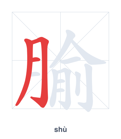 腧(shù) 획순 연습