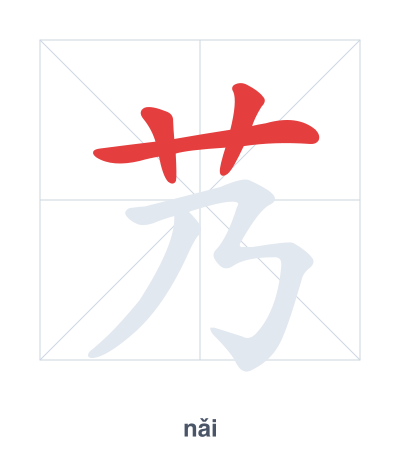 Pratica dell'ordine dei tratti per 艿 - nǎi
