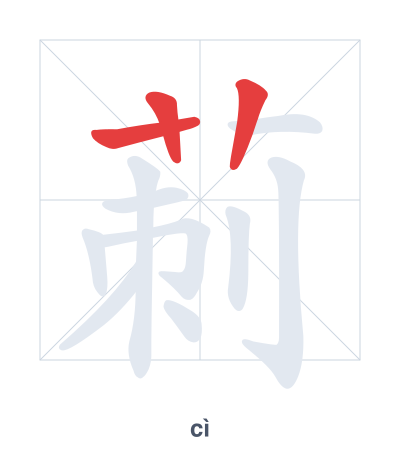 莿(cì) 획순 연습