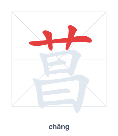 菖 (chāng) vuruş sırası pratiği