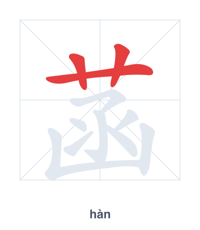 Pratica dell'ordine dei tratti per 菡 - hàn