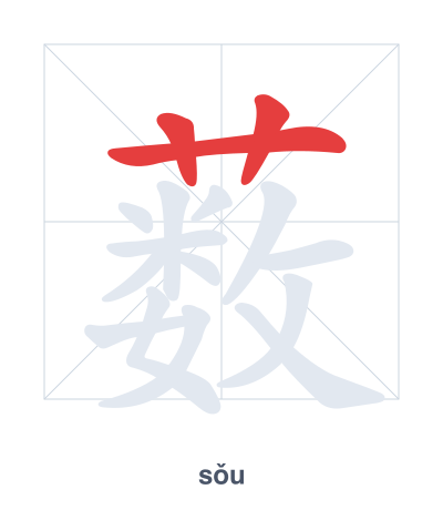 薮(sǒu) 획순 연습