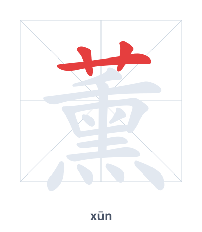 Pratica dell'ordine dei tratti per 薰 - xūn