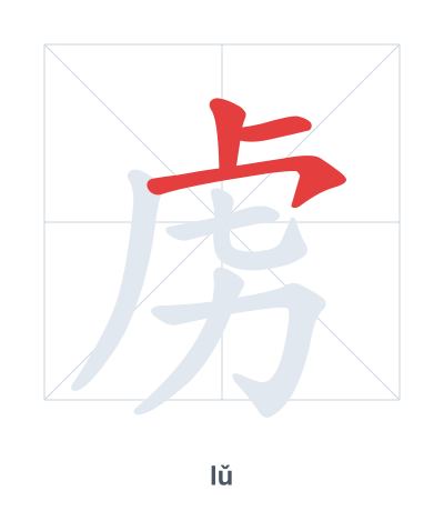 Pratica dell'ordine dei tratti per 虏 - lǔ