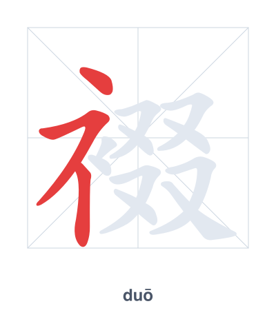 Luyện tập thứ tự nét cho 裰 - duō