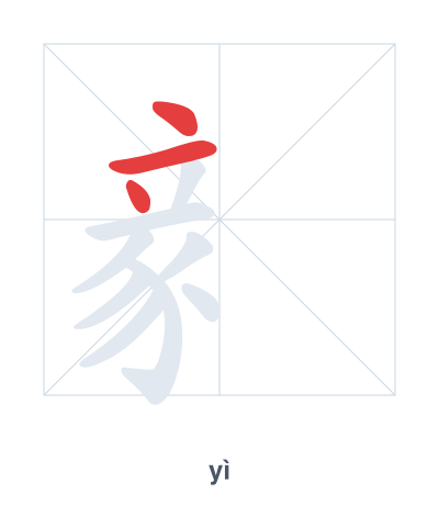 Pratica dell'ordine dei tratti per 豙 - yì
