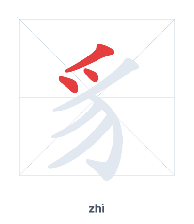 Pratique de l'ordre des traits pour 豸 - zhì