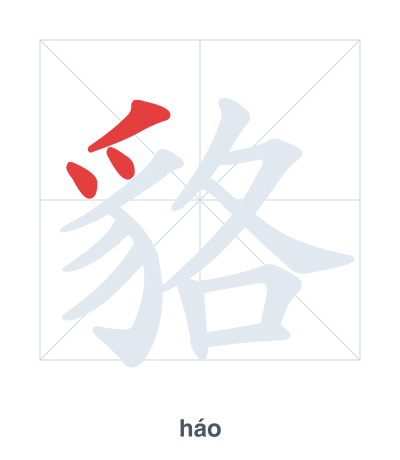 貉 (háo/hé) 笔顺练习