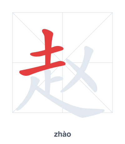 赵 (zhào) vuruş sırası pratiği