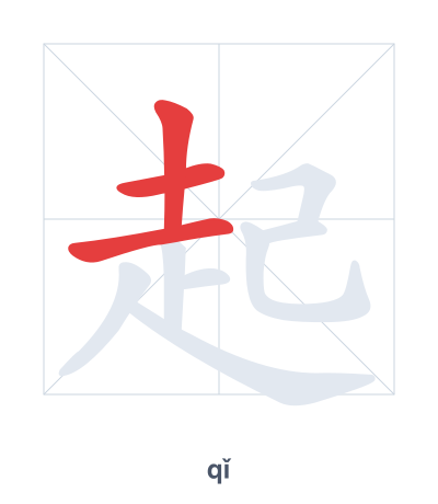 起(qǐ) 획순 연습