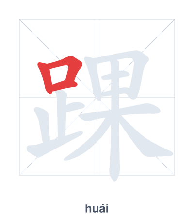 Pratica dell'ordine dei tratti per 踝 - huái