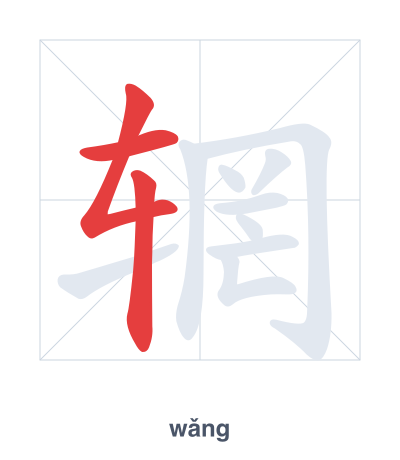 Pratica dell'ordine dei tratti per 辋 - wǎng