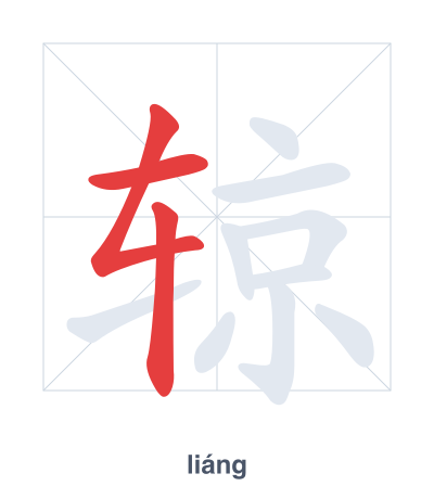 Pratica dell'ordine dei tratti per 辌 - liáng