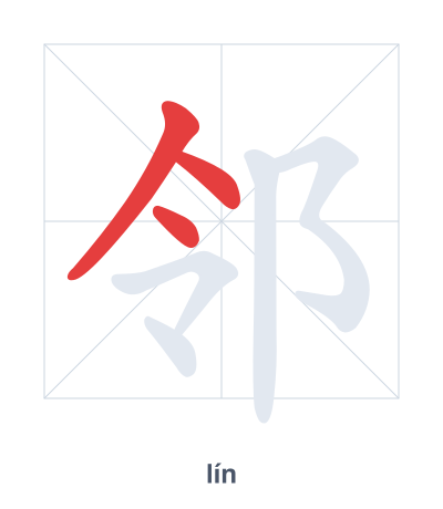 Pratica dell'ordine dei tratti per 邻 - lín
