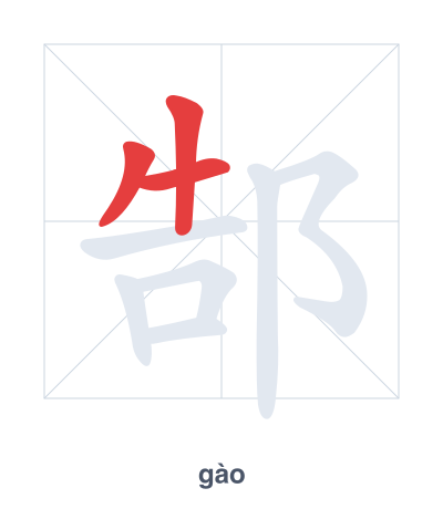 郜 (gào) vuruş sırası pratiği