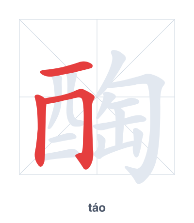 Pratica dell'ordine dei tratti per 醄 - táo