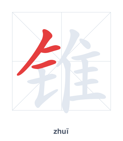 锥(zhuī) 획순 연습