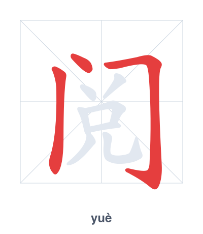 Практика порядка черт для 阅 - yuè