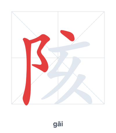 陔(gāi) 획순 연습