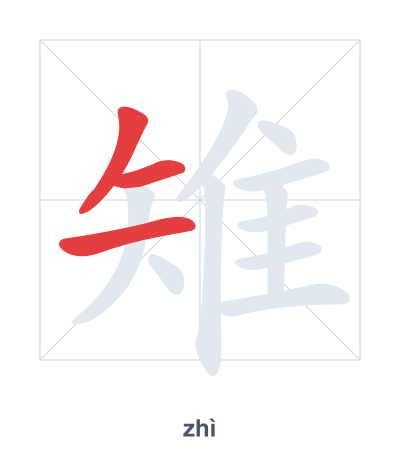 雉(zhì) 획순 연습