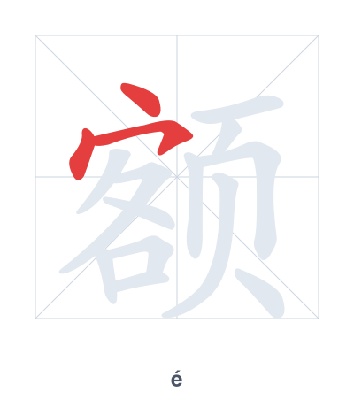 Pratica dell'ordine dei tratti per 额 - é