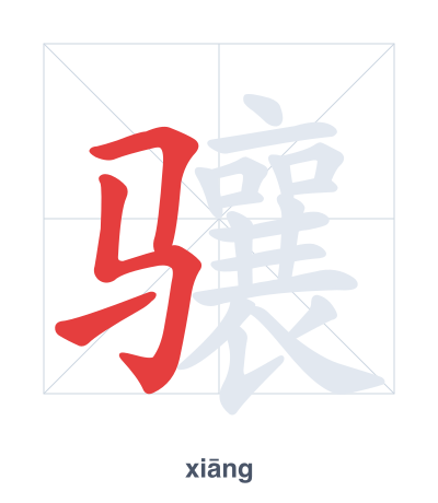 Pratica dell'ordine dei tratti per 骧 - xiāng