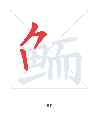 Pratica dell'ordine dei tratti per 鲕 - ér