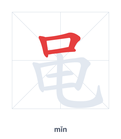 Pratica dell'ordine dei tratti per 黾 - mǐn