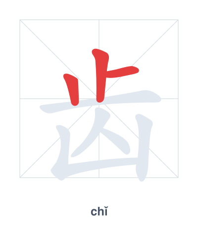 齿(chǐ) 획순 연습