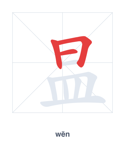 Stroke order practice for 昷 - wēn